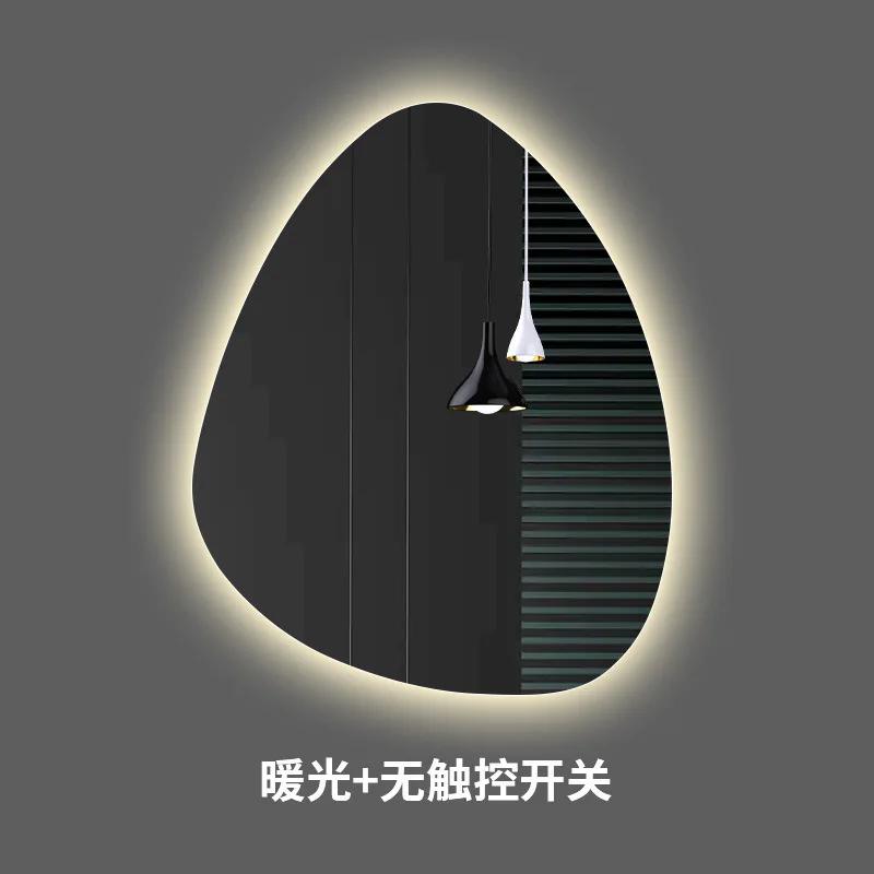 

Вертикальное нестандартное зеркало для ванной комнаты в отеле, умный 3-цветный регулируемый светодиодный многофункциональный светильник с Bluetooth-динамиком 50X70CM