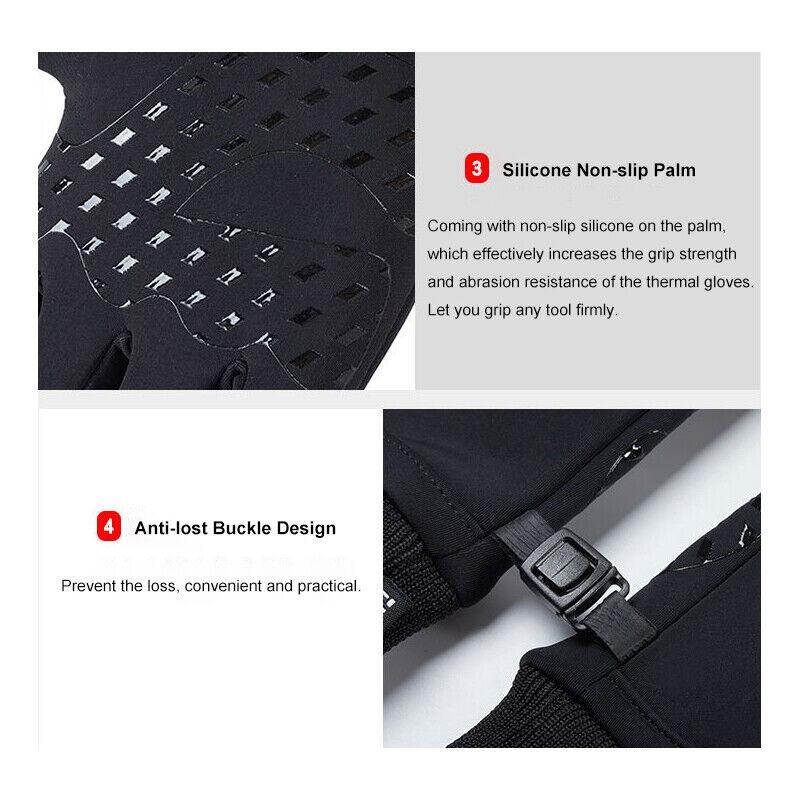 Mănuși de iarnă pentru bărbați, femei, cu ecran tactil termic, căptușeală softshell mănuși