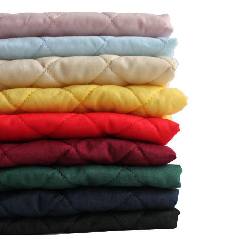 Thick Quilted Pure Cotton Fabric with Imitation Silk Lining for Winter Clothing
