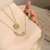 Four-Leaf Clover Necklace: Dual-Wear Design, Luxurious Heart Clavicle Chain for Women