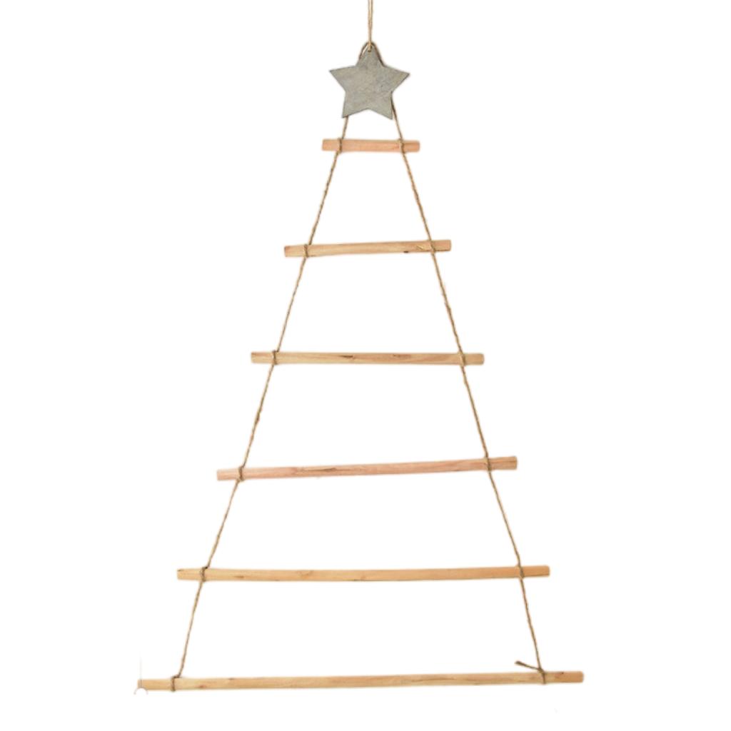 Christmas Tree Wall Hanging or Holiday Natural Wood