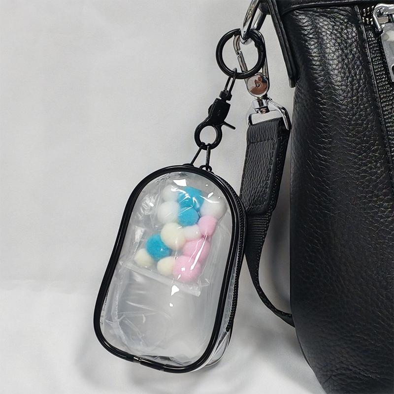 Οθόνη κούκλας Διαφανές κουτί αποθήκευσης Θήκη Mystery Box Τσάντα μπρελόκ Χαριτωμένη οργάνωση κούκλας τσάντας με βελούδινη θήκη για τη σκόνη