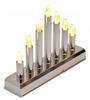 Battery-Operated Advent Candle Holder 7 LEDs Warm White Fire Christmas Decoration