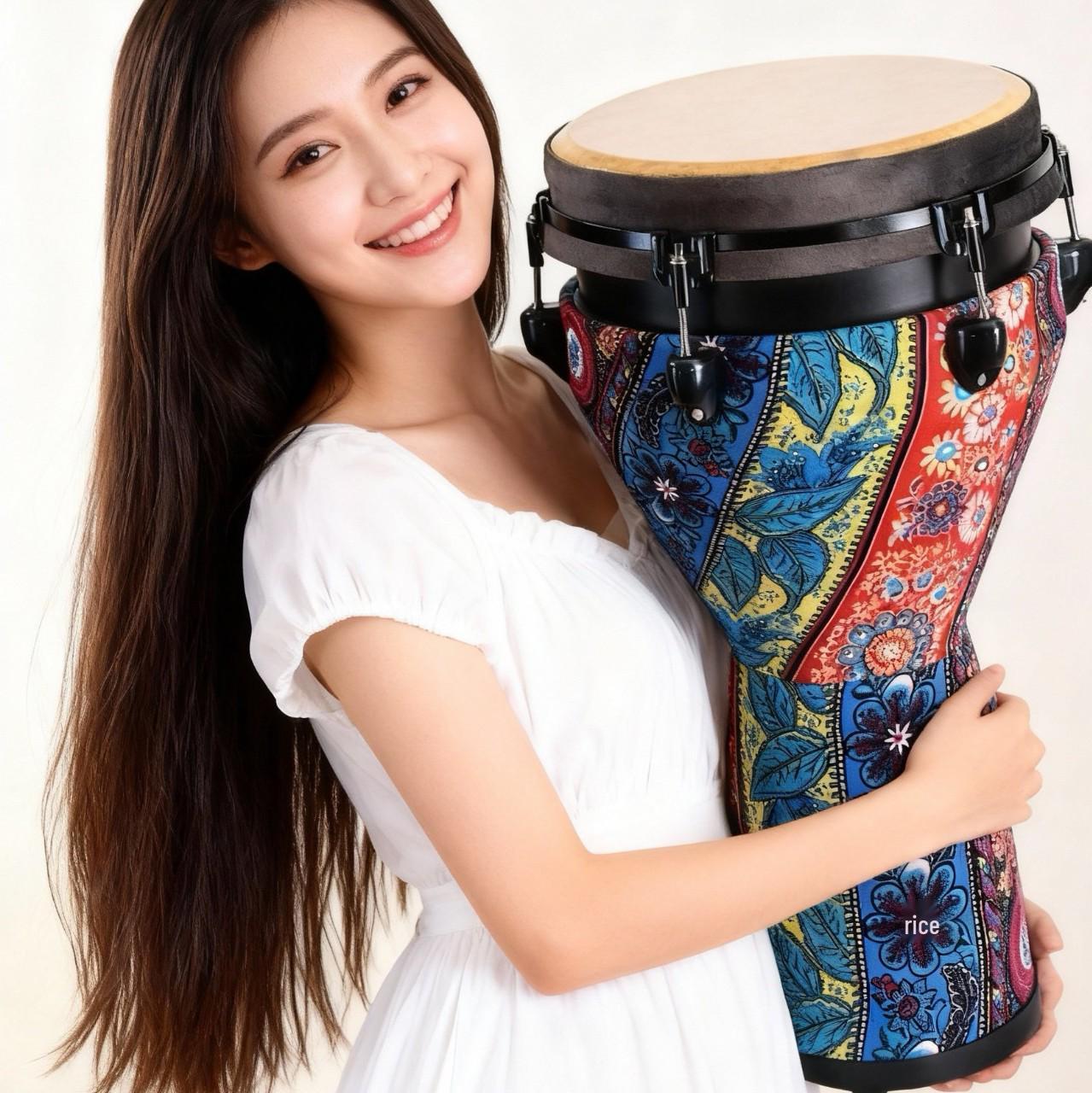 Легкий 12-дюймовый африканский ручной барабан из ПВХ для начинающих, взрослых и детей - Легко переносить и экологичный. 10-inch Color Random