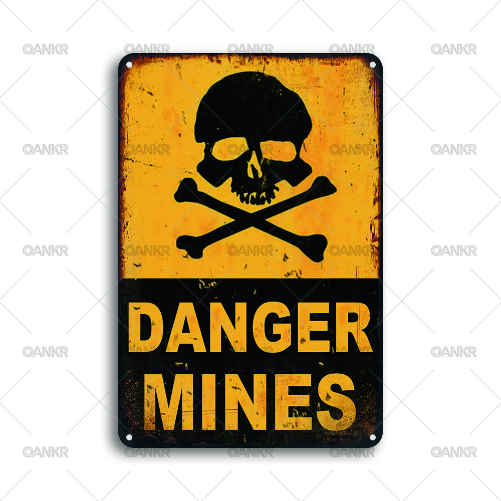 

Vintage Warning Art Metal Tin Sign Metal Poster Home Decor Metal Signs for Man Cave Farm Bar Garden Home Wall Decor Plaque 20x30cm（7.8x11.8inch）