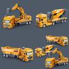Excavator Simulation Mixer Truck Mounted Soil Truck Toy Model Can Rotate