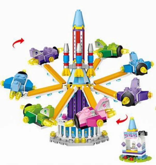 

Loz Construction Blocks Ferris Wheel Toys A Carousel Plastic Assembly Blocks Kids Plaything Educational Diy Architecture Model 1718