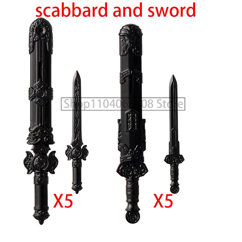 MOC Military Building Blocks Medieval Soldiers Knight Figures Weapons Accessories Witc Hat Helmet Shield Spear DIY Brick Toy T10