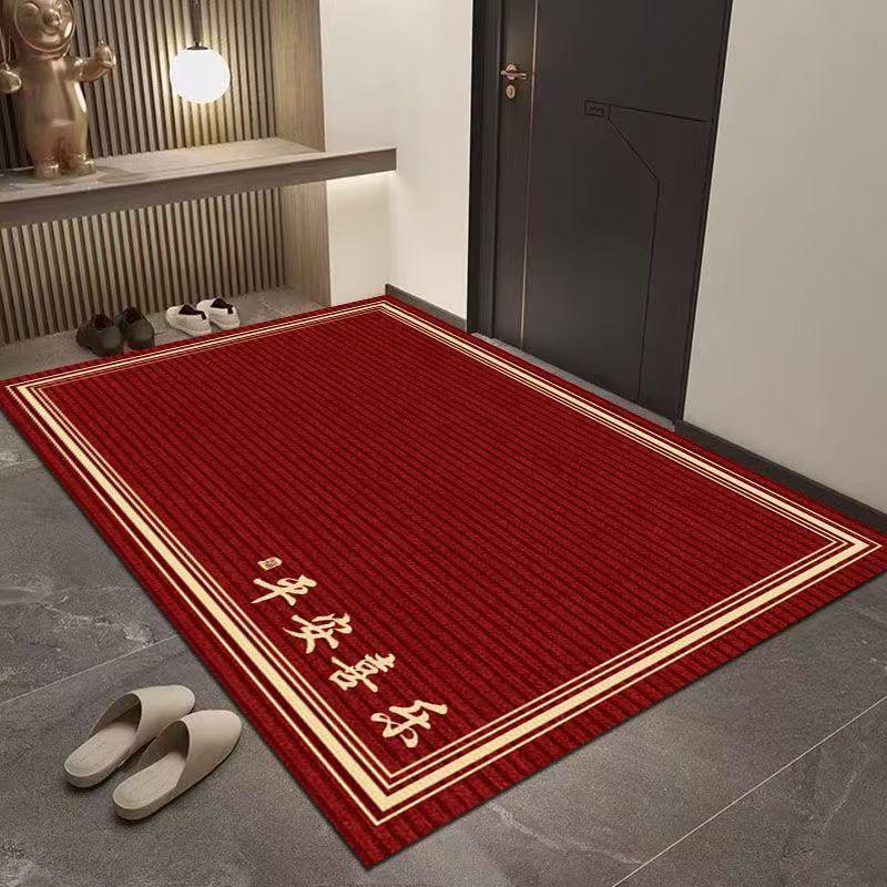 Chinese Style Red Non-slip Festive Entrance Door Mat