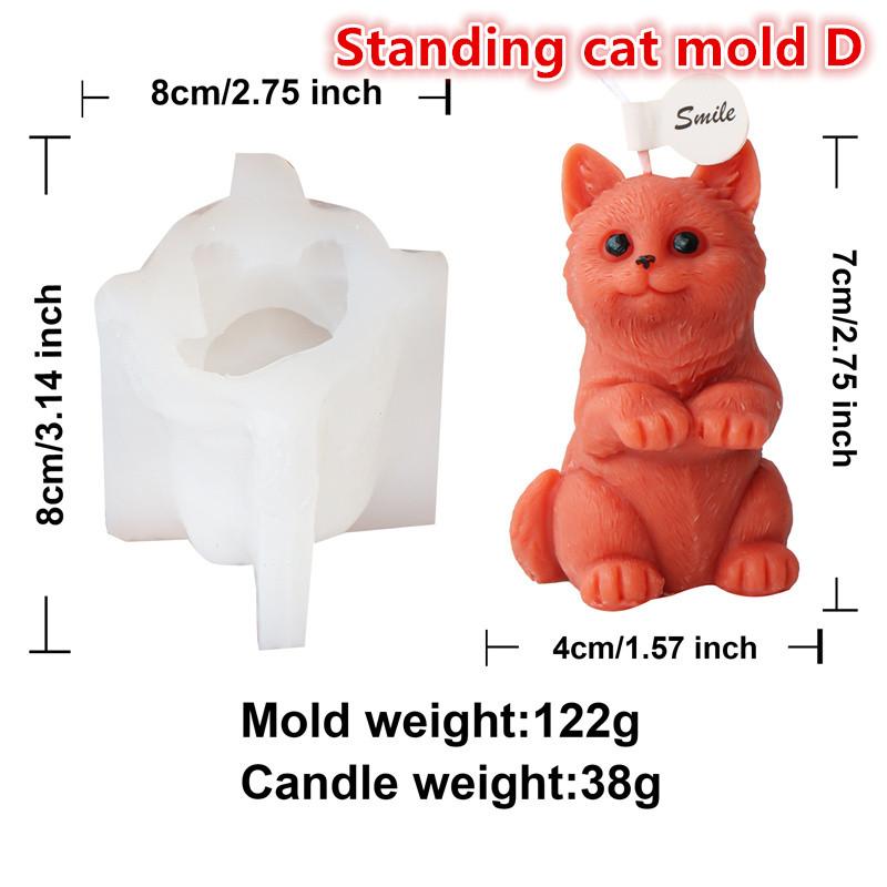 Small size 3D animal cat monkey candle mold Silicone chocolate candy cake home deco Animal moldration craft mold