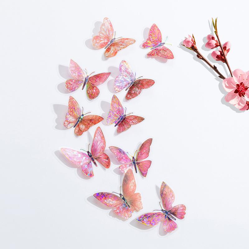 3D Butterfly Wall Stickers - High-End Single-Layer PVC Home Decoration Accessories