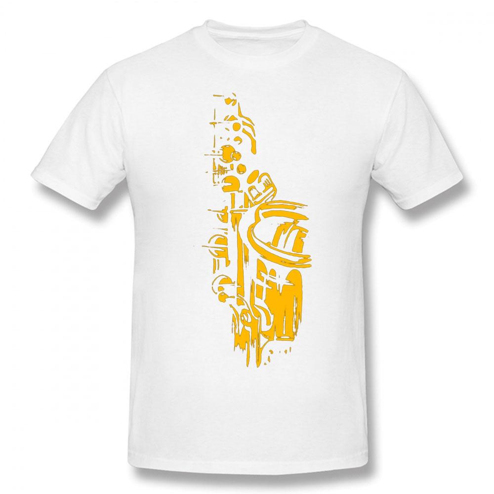 Cool Saxofoon Verjaardag Grappig Unisex Grafisch Vintage Cool Katoen Korte Mouw T-shirts O-hals Harajuku T-shirt