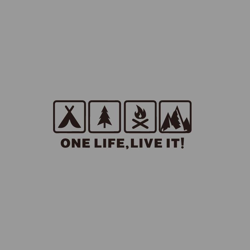 Camping outdoor life related bonfire car stickers off-road forest cycling glass window body decoration waterproof vinyl stickers