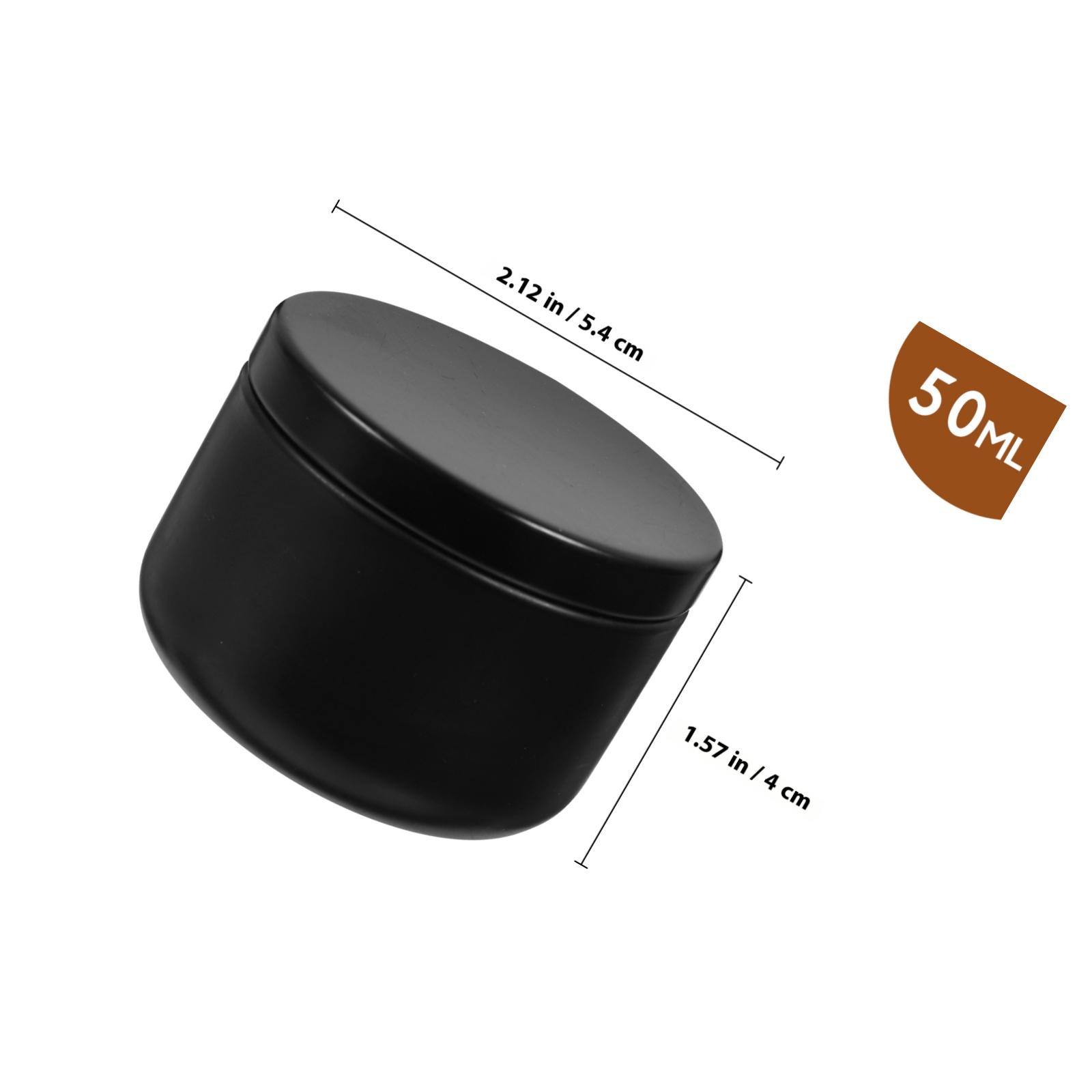 

10Pcs Tea Tins for Loose Tea Storage Airtight Tinplate Canisters Coffee Powder Spice Jar Round Food Container Travel Friendly чорний