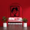 Couple Heart Metal Wall Art Romantic Love Decor Modern Silhouette Design