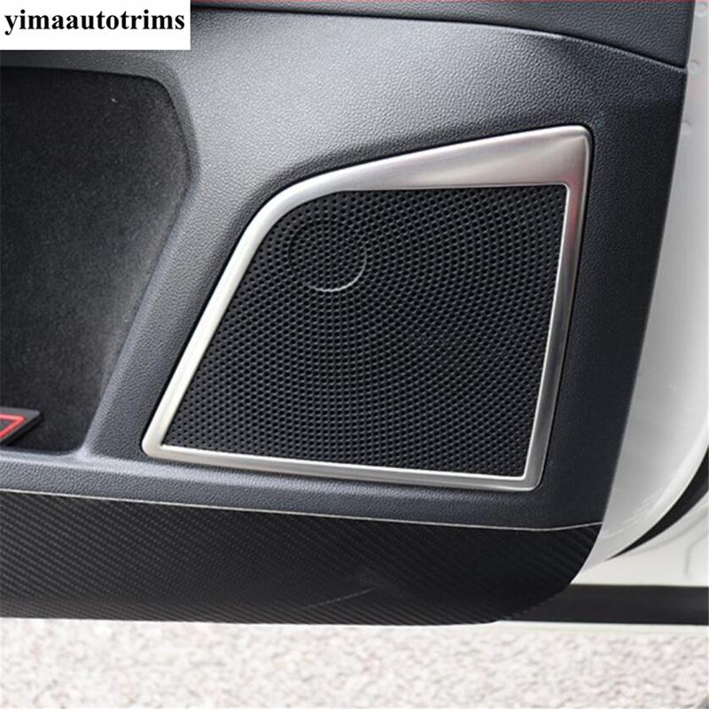 Car Inner Door Speaker Audio Frame Decoration Cover Trim Stainless Steel Accessories Interior Fit For Ford Focus MK4  - 2024