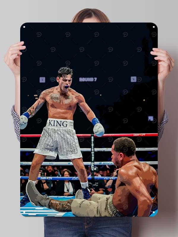 Ryan Garcia Boxer Metal Signs Aesthetic Room Decor Men Custom Boxing Poster Tin Plates for Man Cave Wall Art Vintage Metal Plate