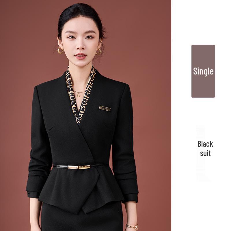 

Женский брючный костюм менеджера отеля высокого класса - Весна/Осень 2025 Формальная одежда Small