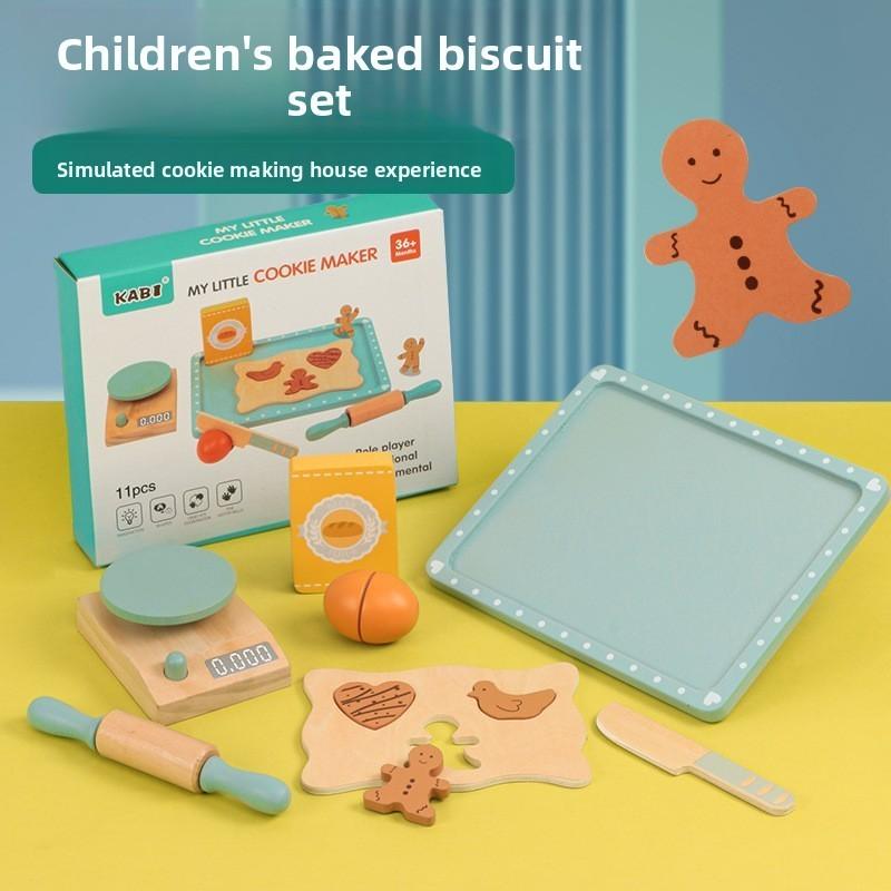 Maker Wooden Bread Ice Cream Shelf Dressing Table Children Toy