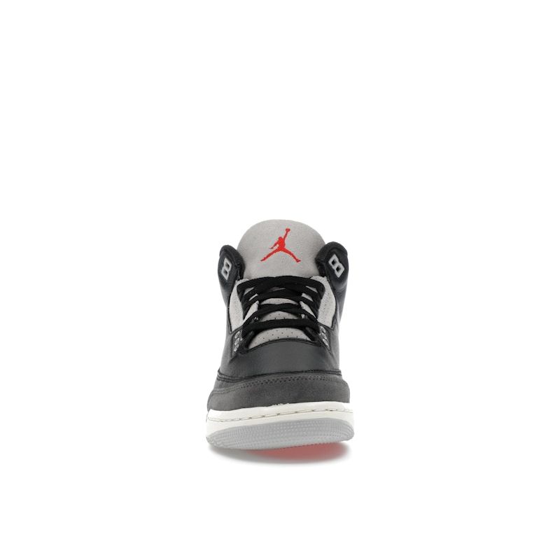 Air Jordan 3 Retro OG GS Rare Air Kids Sneakers Black Chile-Red Neutral-Grey IB8968-004