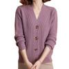 Warm Soft Fall Winter Sweater Coat Loose One Size Lady Cardigan Jacket Long Sleeve Thick Knitted Elastic Buttons Single Breasted