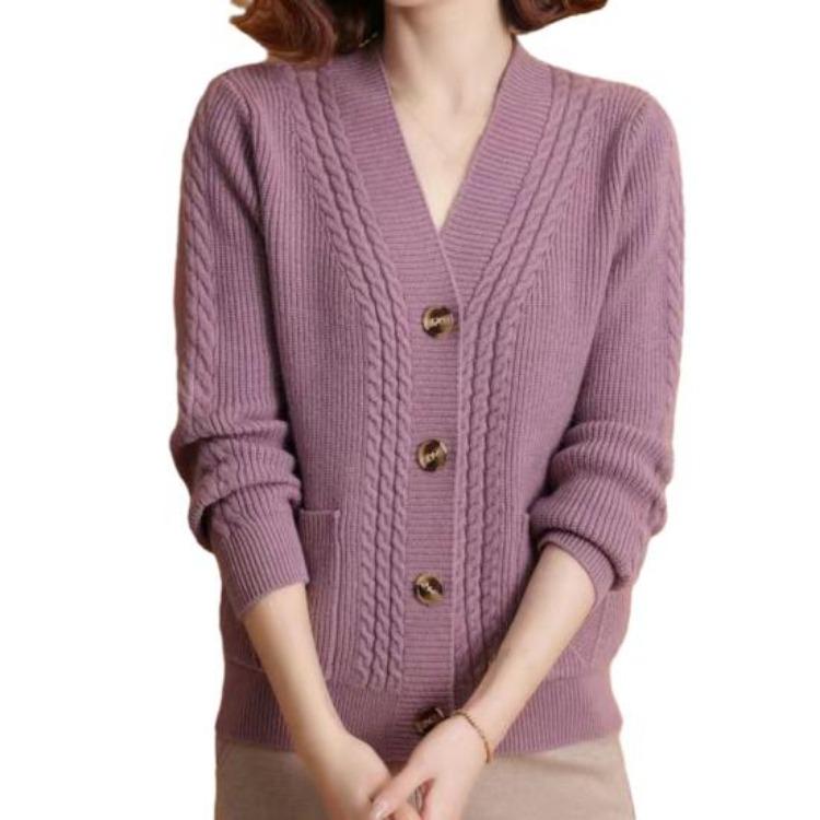 Warm Soft Fall Winter Sweater Coat Loose One Size Lady Cardigan Jacket Long Sleeve Thick Knitted Elastic Buttons Single Breasted