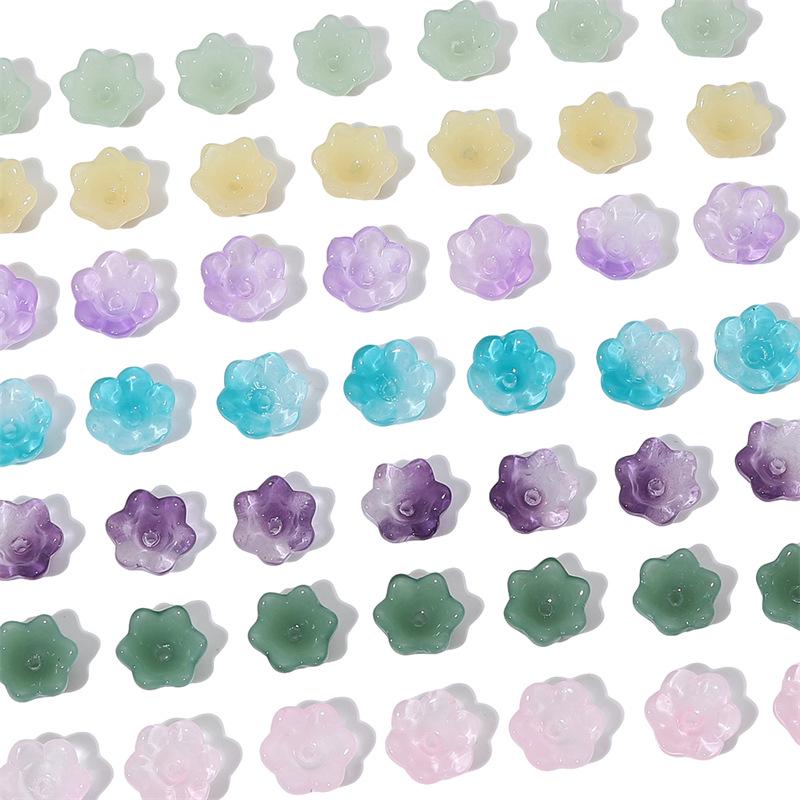 Gradient Glass Imitation Jade Lily of the Valley Beads for DIY Necklace & Bracelet Accessories
