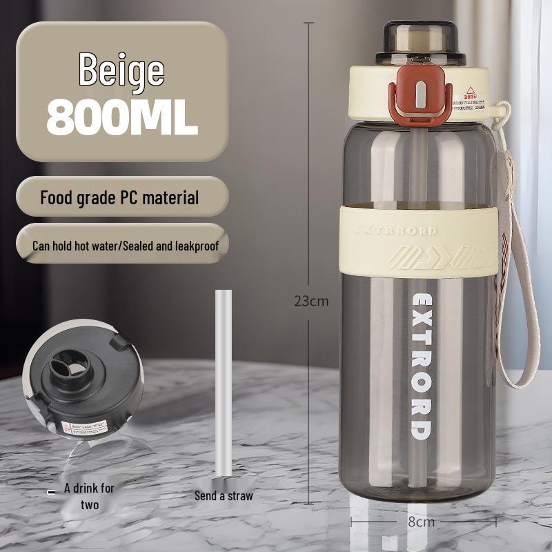 Large Capacity High-Temperature Resistant Portable Plastic Sports Water Bottle for Students and Fitness, Ideal for Outdoors