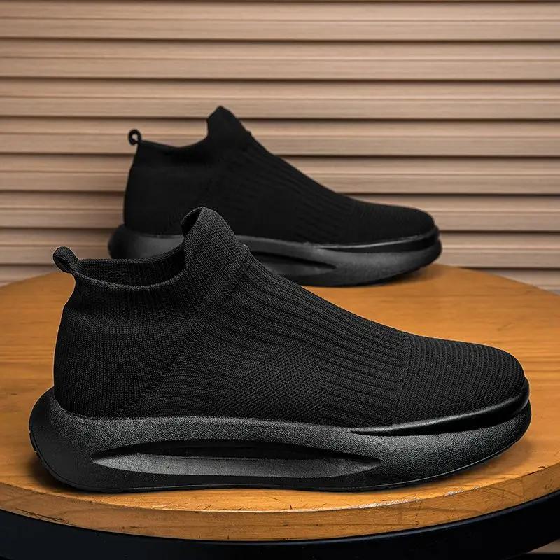 

Fashion Elastic Socks Sports Shoes for Men Breathable Cushioned Insole Outdoor Without Leather Designer Walking Light Man Casual Sneaker 39