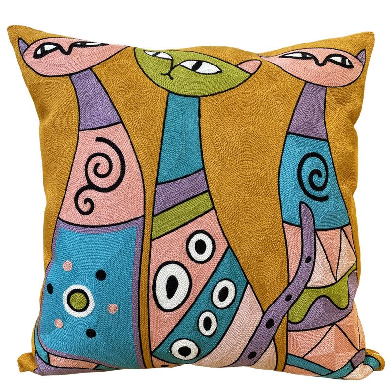 

Абстрактний Ван Гог Мяу Повна Вишивка Вишивка Пікассо Наволочка Приліжкова Автомобільна Подушка 45 * 45Cm (pillowcase + pillow core)
