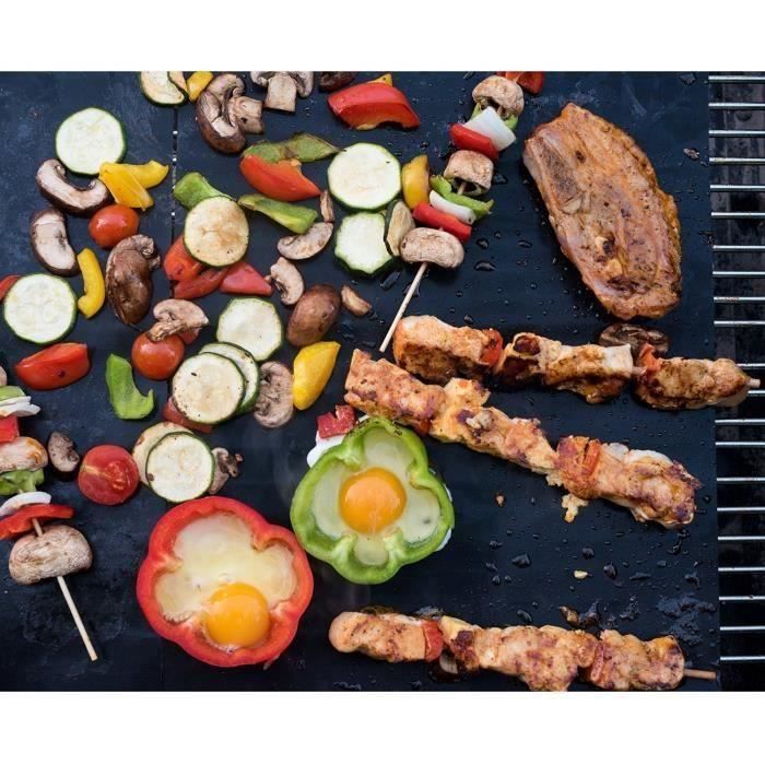 GOBRO 5PCS/set Baking Mats for Barbecue and Oven- 40cm*33cm Non-stick BBQ Sheets and Reusable Baking Sheets P
