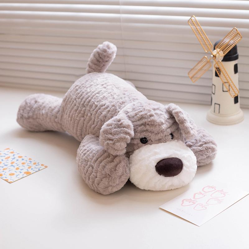 Adorabile Peluche Cane Morbido Peluche Bambola Cucciolo Carino Cuscino Lungo Bambola Rassicurante Regalo di Compleanno Natale Decorazione per la Casa