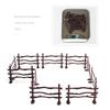 10Pcs Farmhouse Decoration Miniature Scene Fences Set for Doll House Furniture DIY Role for Play Accs Kids Interaction F