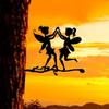 Steel Silhouette Wall Art Bird Dog Dragon Fairy Outdoor Metal Sculpture Decor