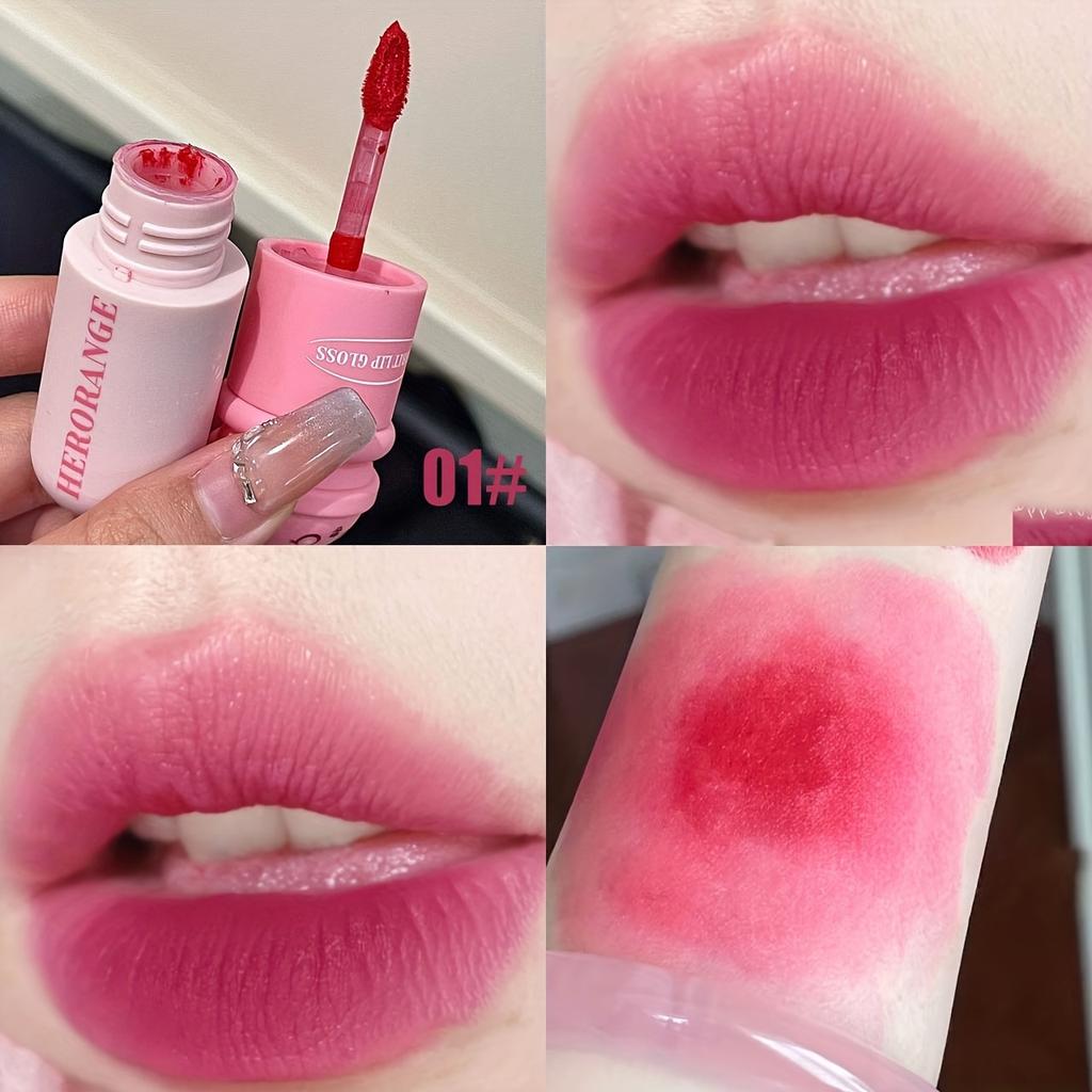 Cute Rabbit Matte Lip Gloss, Soft Mist Velvet Lip Tint, Long Lasting Non Drying Lip Makeup, 6 Shades Airy Creamy Lip Stain for Women Daily Cosmetics