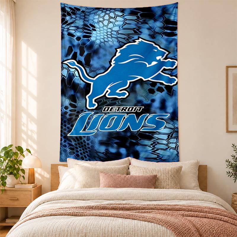 Detroit Lions Tapestry highquality for decorating living room bedroom dorm walls ideal as bedroom wallart orholiday gift