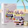 Micro-particle City Street Food Cart Building Blocks: Educational Assembly Toy for Children