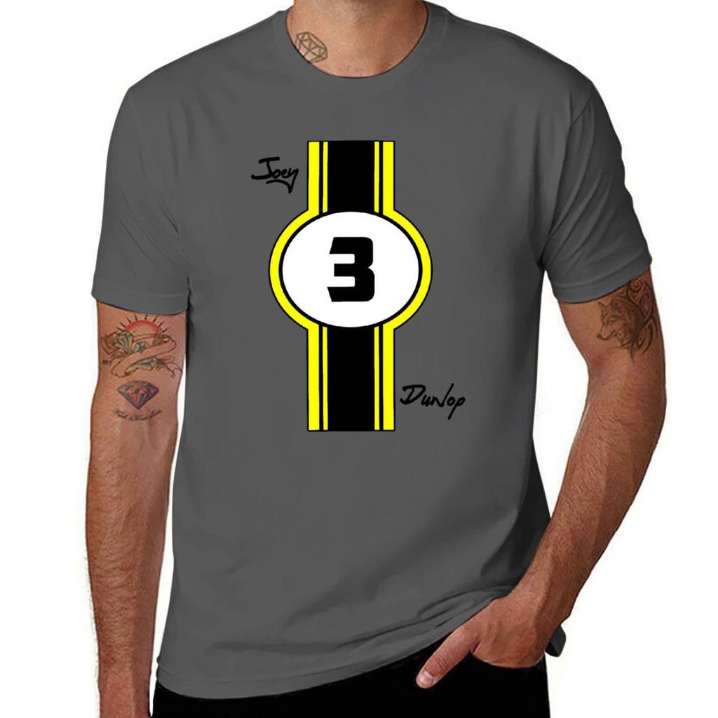 Joey Dunlop T-Shirt Plus Size Tops Kawaii Clothes Plain White T Shirts Men