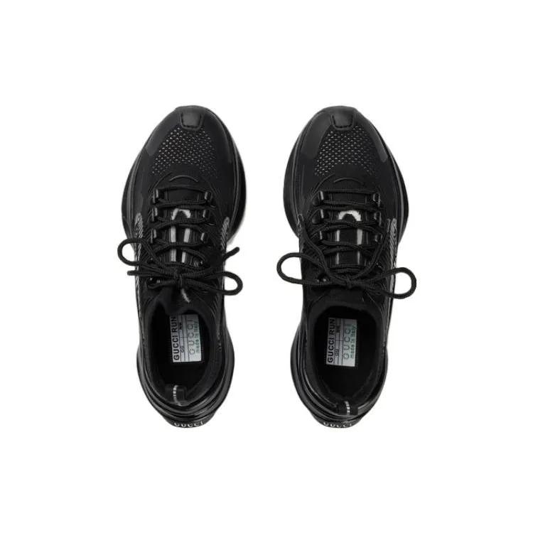 Gucci Womens Run Sneaker 'Triple Black' (women's sizes) Black Casual Shoes 714665 USM10 8442