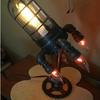 Steampunk Rocket Lamp Unique Night Light Flame Design Home Decor Gift Idea