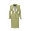 Women's Long Sleeve Collarless Suit Jacket Set - Spring/Autumn Workwear for Flight Attendants or Hotel Staff