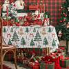 Tablecloth Party Printed Tablecloth Labeled New Year'S Tablecloth Polyester Christmas Snowflake Tablecloth