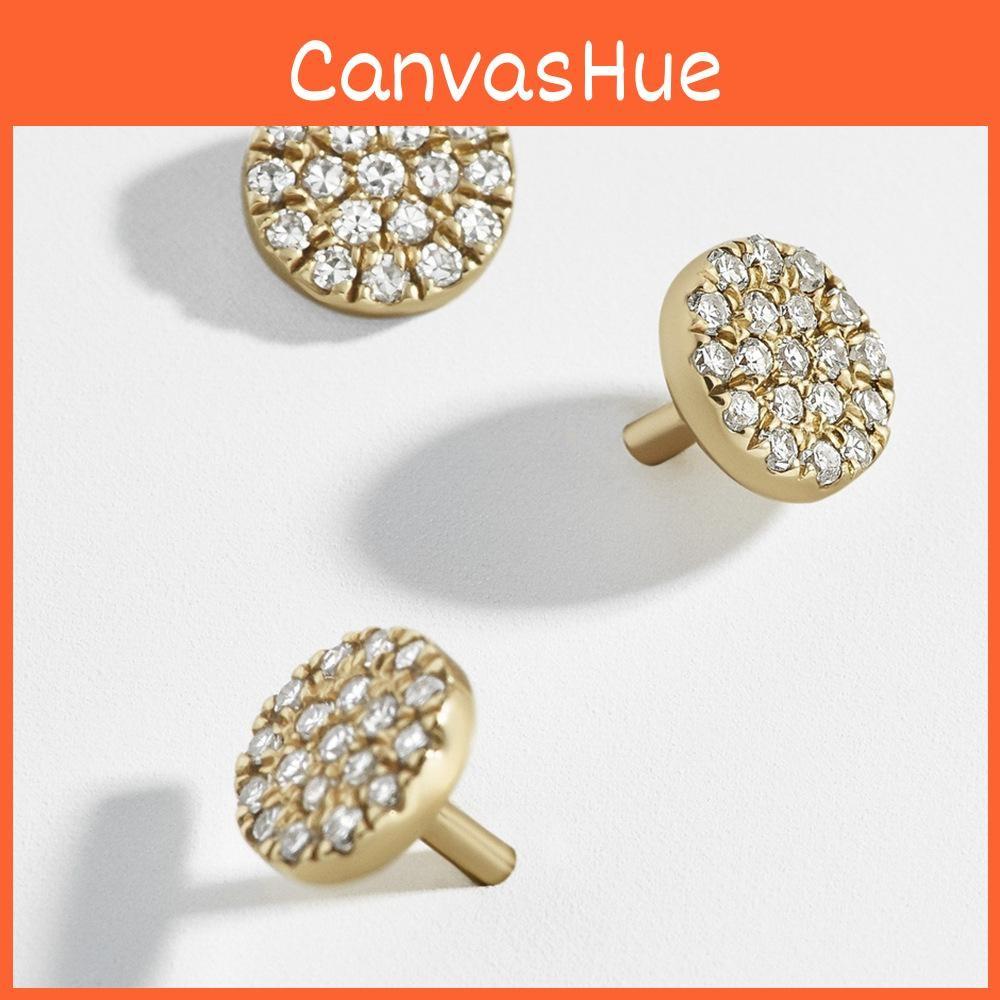 Alloy Unique Round Stud Earrings Minimalist European American Trendy Jewelry