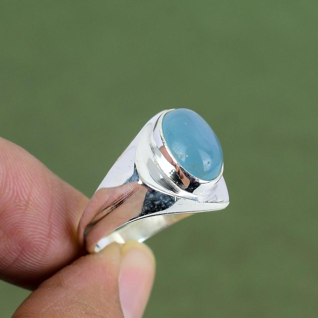 Aquamarine Ring 925 Sterling Silver Ring Unique Gemstone Ring Handmade Ethnic Ring Aquamarine Jewelry Engagement Gift Available In Ring Size