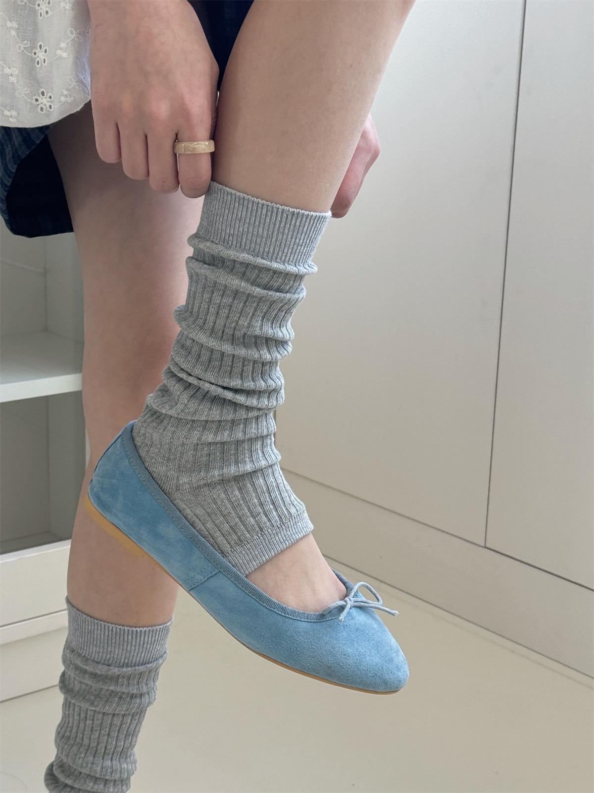 Leg Warmers Lolita Long Socks Women Harajuku Leg Warmers Knitted Warm Foot Cover Arm Warmer Ladies Spring Autumn Crochet Socks One Size