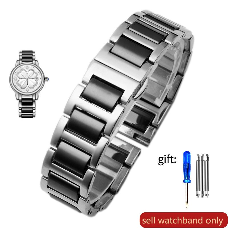 Vysoce kvalitní keramický řemínek k hodinkám pro Rossini Guess Ebo Watch King Ocelový řemínek náramek 16 18mm