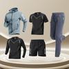 Tuta Sportiva da Uomo Asciugatura Rapida Set per Corsa Palestra Allenamento Vestibilità Larga Abbigliamento Sportivo per Allenamento all'Aperto