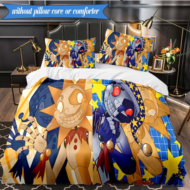 Skull And Sun Carnival 3pcs K-pop music group Bedding set,Ideal for Bedroom, Dormitory,Including Duvet Cover And 2pcs Pillowcases,Fan gifts