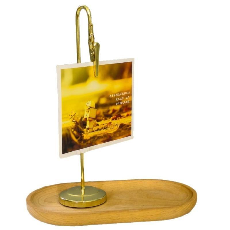 Multi-use Metal Memo Clip Holder Practical Photo Stand for Wedding Office Home Photo Note Display