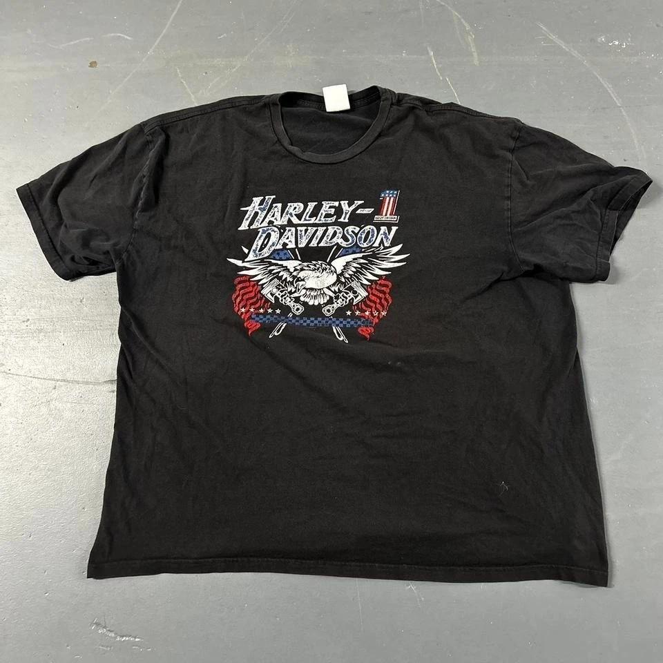 Мужская футболка с графическим принтом Harley Davidson в стиле Y2K, футболка, размер 4XL M